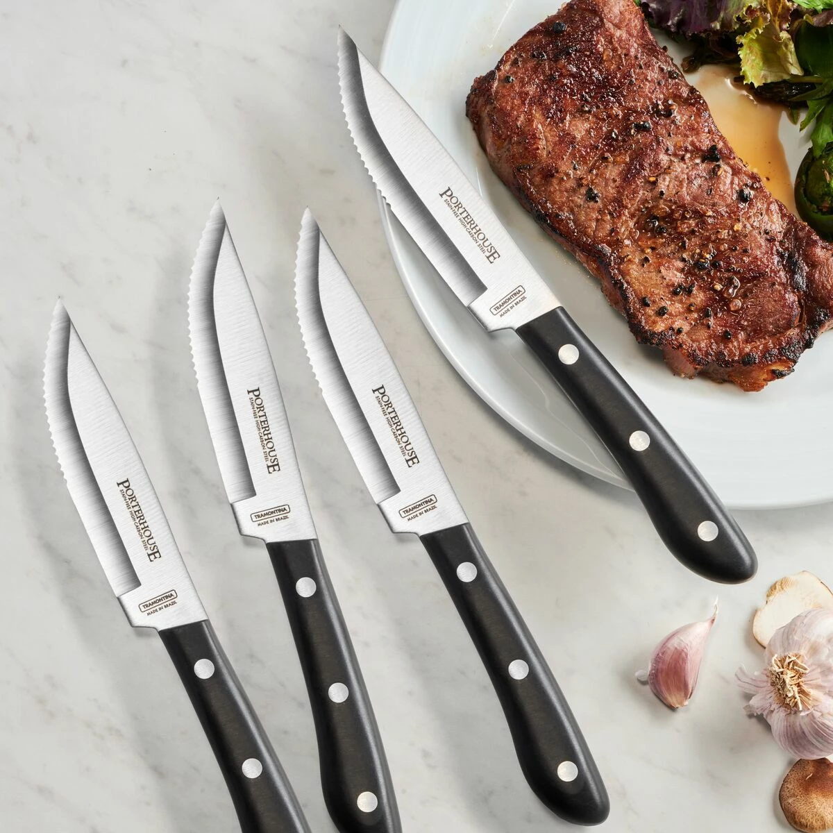 Tramontina Porterhouse 4 Pc - 5 In Steak Knife Set 3 Tramontina Porterhouse 4 Pc - 5 In Steak Knife Set