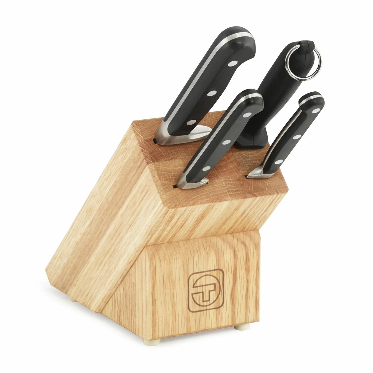 Tramontina Forged 5 Pc Cutlery Set W/Hardwood Counter Block 2 Tramontina Forged 5 Pc Cutlery Set W/Hardwood Counter Block