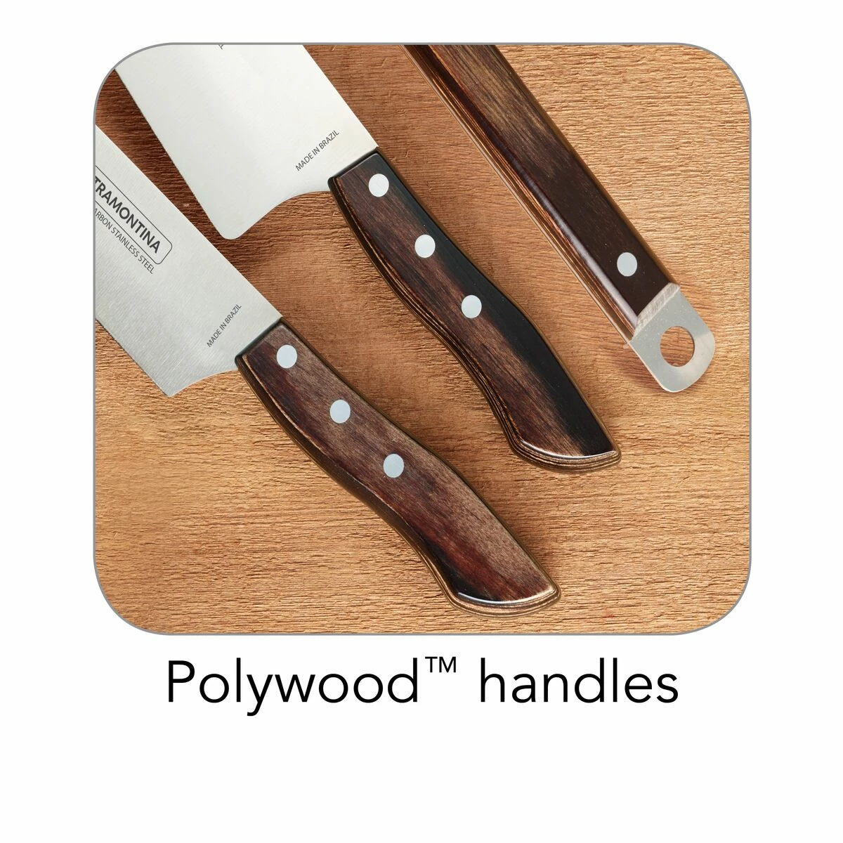 Tramontina Churrasco BBQ 3 Pc Chef Knives And Grill Fork Set 5 Tramontina Churrasco BBQ 3 Pc Chef Knives And Grill Fork Set - Image 3