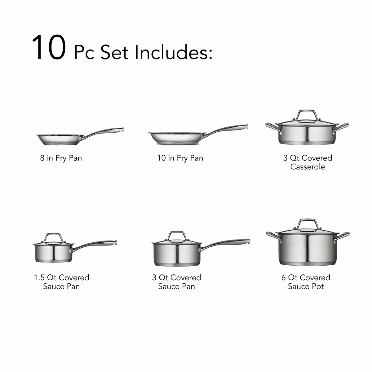 Tramontina Prima 10 Pc Stainless Steel Cookware Set 16 Tramontina Prima 10 Pc Stainless Steel Cookware Set - Image 14