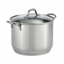 Tramontina 16 Qt Covered Stainless Steel Stock Pot 12 Tramontina 16 Qt Covered Stainless Steel Stock Pot -TRAMONTINA Sales 80104120IXM001G