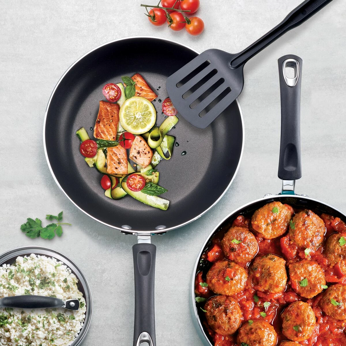 Tramontina 16 Pc Nonstick Cookware Set - Teal 4 Tramontina 16 Pc Nonstick Cookware Set - Teal - Image 2