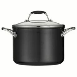 Tramontina 6 Qt Ceramic Covered Stock Pot - Black 5 Tramontina 6 Qt Ceramic Covered Stock Pot - Black -TRAMONTINA Sales 80110027IXM001G