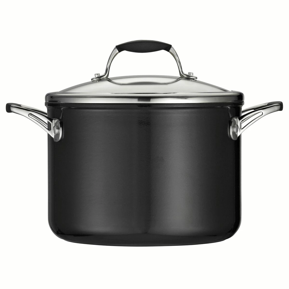 Tramontina 6 Qt Ceramic Covered Stock Pot - Black 4 Tramontina 6 Qt Ceramic Covered Stock Pot - Black - Image 2