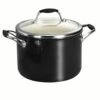 Tramontina 6 Qt Ceramic Covered Stock Pot - Black 1 Tramontina 6 Qt Ceramic Covered Stock Pot - Black -TRAMONTINA Sales 80110027PRM001G