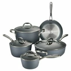 Tramontina 9 Pc Induction Nonstick Cookware Set - Slate Gray -TRAMONTINA Sales 80110029IXM001G