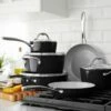 Tramontina 10 Pc Cold-Forged Induction Ceramic Cookware Set - Black -TRAMONTINA Sales 80110033PDM001G