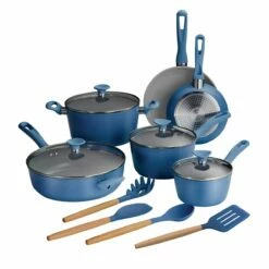 Tramontina 14 Pc Ceramic Induction-Ready Cookware Set - Blue 20 Tramontina 14 Pc Ceramic Induction-Ready Cookware Set - Blue -TRAMONTINA Sales 80110035IXM001G