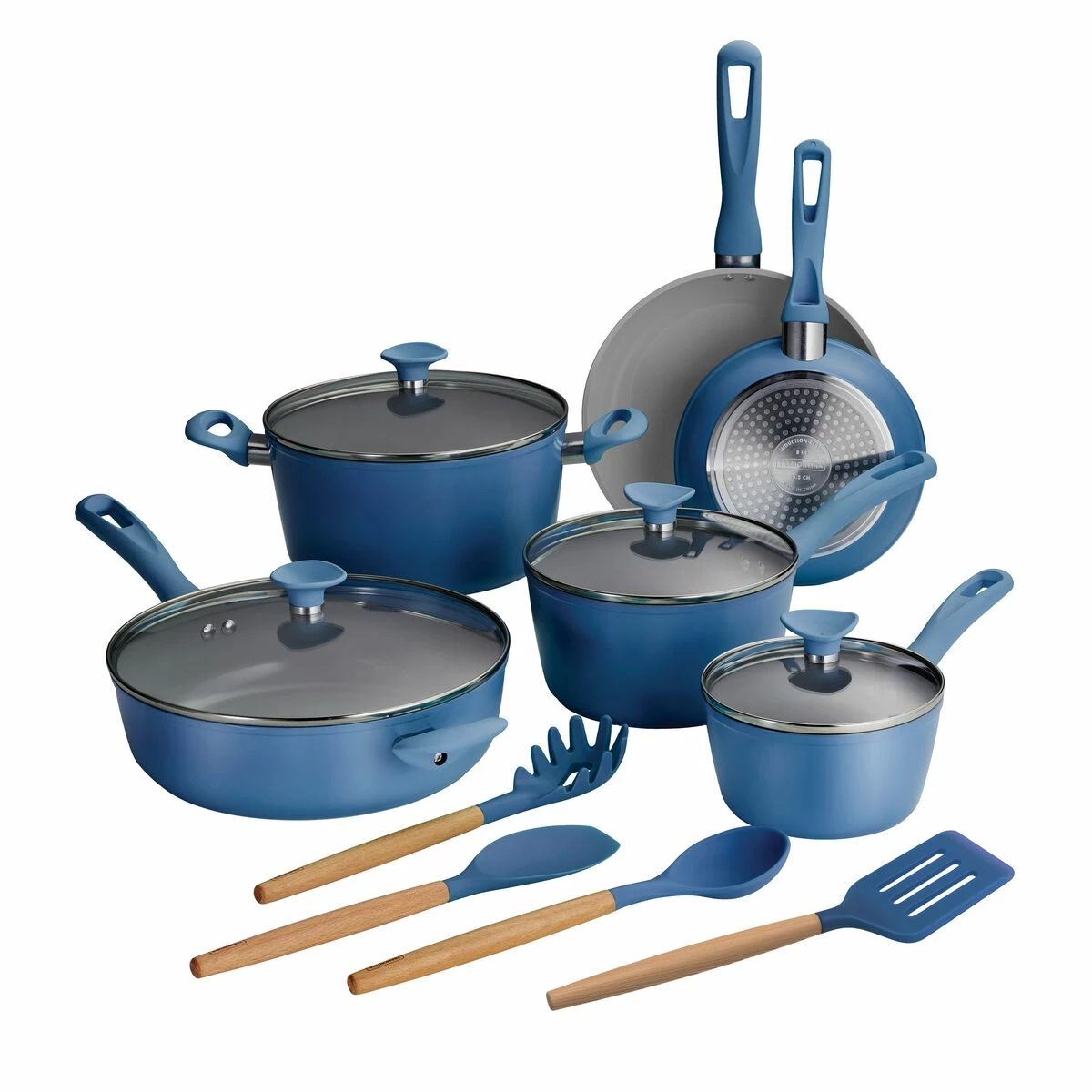 Tramontina 14 Pc Ceramic Induction-Ready Cookware Set - Blue 11 Tramontina 14 Pc Ceramic Induction-Ready Cookware Set - Blue - Image 9