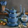 Tramontina 14 Pc Ceramic Induction-Ready Cookware Set - Blue 2 Tramontina 14 Pc Ceramic Induction-Ready Cookware Set - Blue -TRAMONTINA Sales 80110035PRM001G
