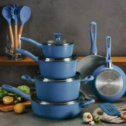 Tramontina 14 Pc Ceramic Induction-Ready Cookware Set - Blue