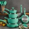Tramontina 14 Pc Ceramic Induction-Ready Cookware Set Teal 2 Tramontina 14 Pc Ceramic Induction-Ready Cookware Set Teal -TRAMONTINA Sales 80110036PRM001G
