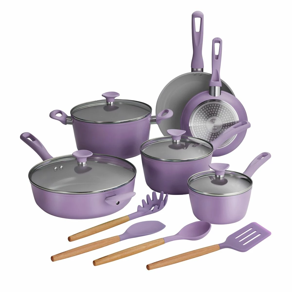 Tramontina 14 Pc Ceramic Induction-Ready Cookware Set - Purple 10 Tramontina 14 Pc Ceramic Induction-Ready Cookware Set - Purple - Image 8