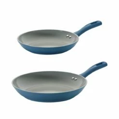 Tramontina 2 Pk 10 In And 12 In Aluminum Saute Pans - Blue 17 Tramontina 2 Pk 10 In And 12 In Aluminum Saute Pans - Blue -TRAMONTINA Sales 80110039IXM002G