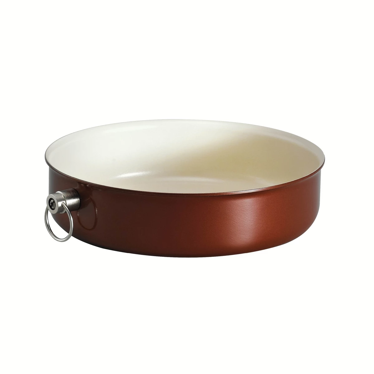 Tramontina 9.5 In Ceramic Round Baking Dish - Metallic Copper 3 Tramontina 9.5 In Ceramic Round Baking Dish - Metallic Copper