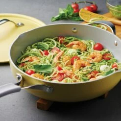 Tramontina All In One Plus Pan, 5 Qt Ceramic Non Stick - Mustard Yellow