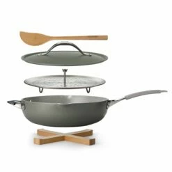 Tramontina All In One Plus Pan, 5 Qt Ceramic Non Stick - Charcoal Gray 28 Tramontina All In One Plus Pan, 5 Qt Ceramic Non Stick - Charcoal Gray -TRAMONTINA Sales 80110088IXM001G