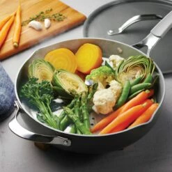 Tramontina All In One Plus Pan, 5 Qt Ceramic Non Stick - Charcoal Gray