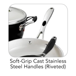 Tramontina 8 Pc Ceramic Cookware Set - Black 11 Tramontina 8 Pc Ceramic Cookware Set - Black -TRAMONTINA Sales 80110200ANM003G