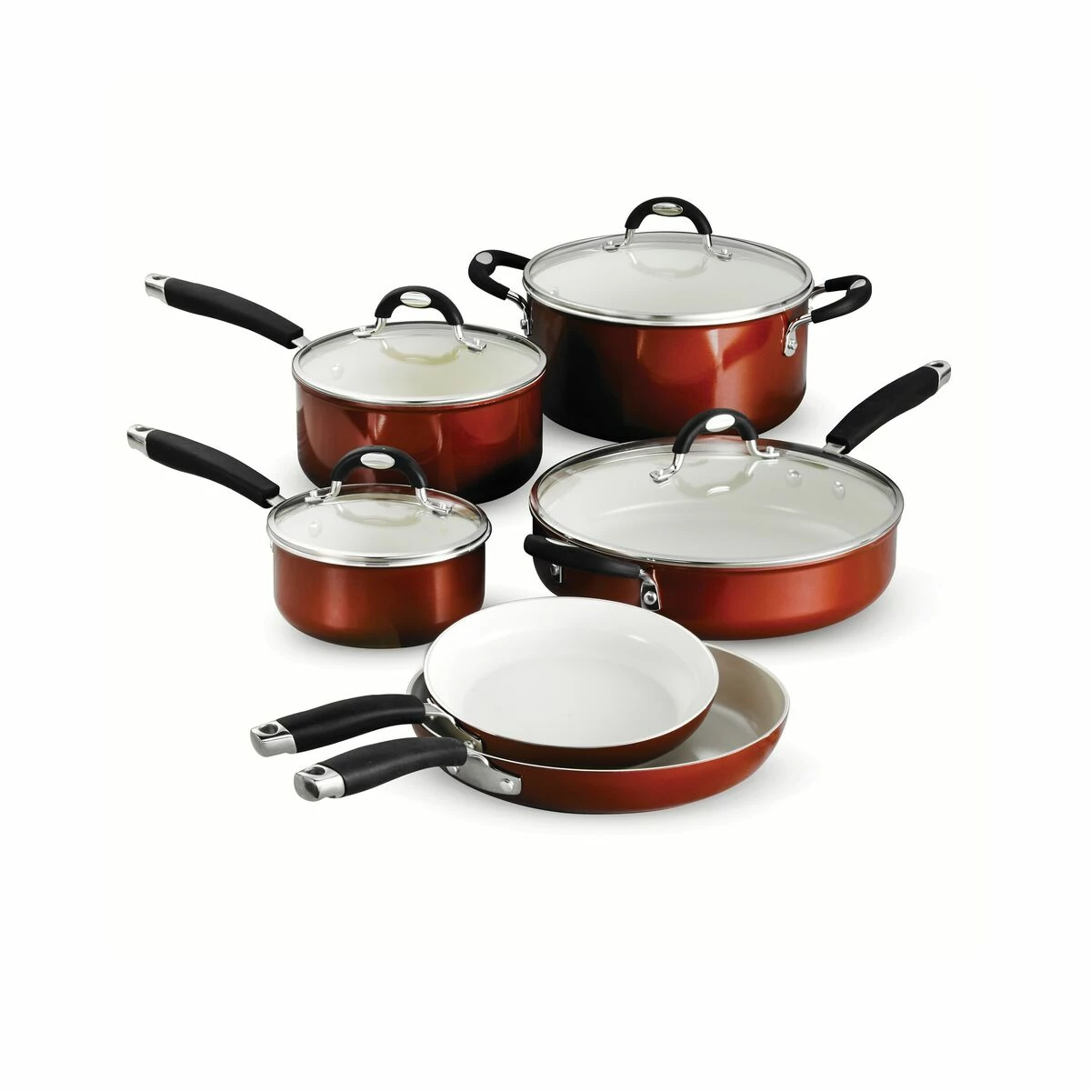 Tramontina Ceramica 10 Pc Cookware Set - Metallic Copper 4 Tramontina Ceramica 10 Pc Cookware Set - Metallic Copper - Image 2
