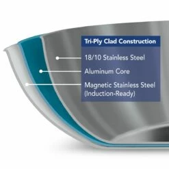 Tramontina 10 In Tri-Ply Clad Stainless Steel Fry Pan - Seattle Handle 11 Tramontina 10 In Tri-Ply Clad Stainless Steel Fry Pan - Seattle Handle -TRAMONTINA Sales 80116005IXI001G
