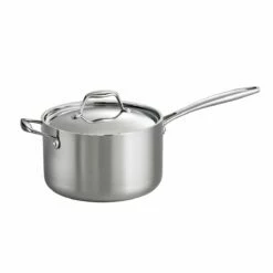 Tramontina 4 Qt Tri-Ply Clad Stainless Steel Covered Sauce Pan 17 Tramontina 4 Qt Tri-Ply Clad Stainless Steel Covered Sauce Pan -TRAMONTINA Sales 80116024IXM001G