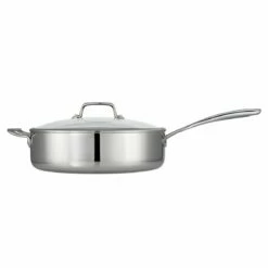 Tramontina 6 Qt Tri-Ply Clad Stainless Steel Covered Deep Sauté Pan - Glass Lids 16 Tramontina 6 Qt Tri-Ply Clad Stainless Steel Covered Deep Sauté Pan - Glass Lids -TRAMONTINA Sales 80116030IXM001G