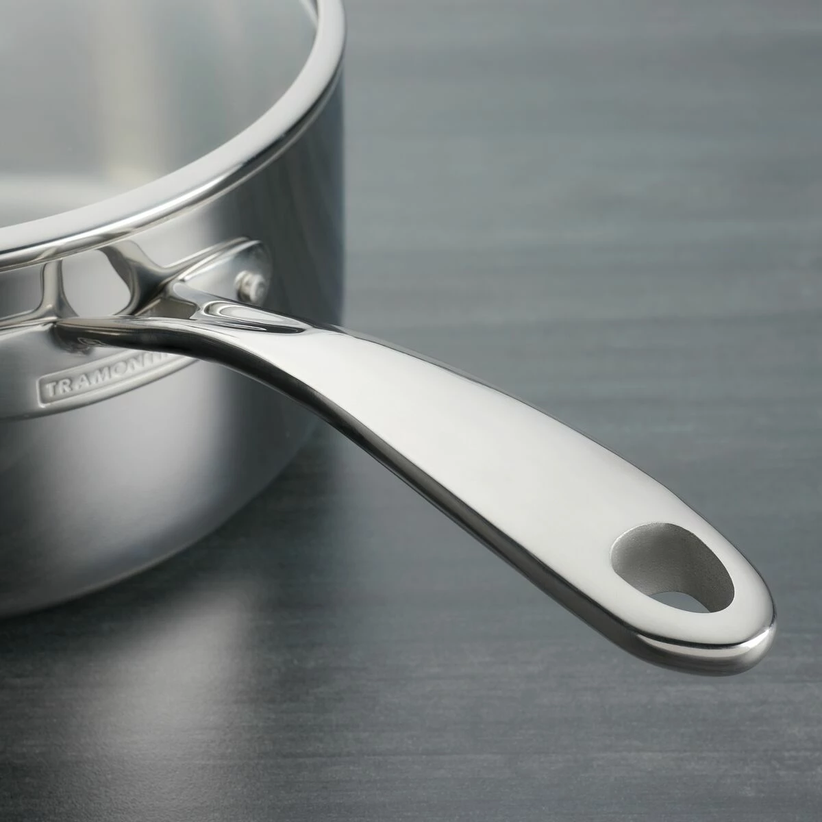 Tramontina Tri-Ply Clad 4 Qt Stainless Steel Covered Sauce Pan Glass Lid 10 Tramontina Tri-Ply Clad 4 Qt Stainless Steel Covered Sauce Pan Glass Lid - Image 8