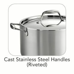 Tramontina 6 Qt Tri-Ply Clad Stainless Steel Covered Sauce Pot 10 Tramontina 6 Qt Tri-Ply Clad Stainless Steel Covered Sauce Pot -TRAMONTINA Sales 80116040IXI001G