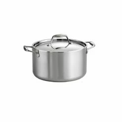Tramontina 6 Qt Tri-Ply Clad Stainless Steel Covered Sauce Pot 9 Tramontina 6 Qt Tri-Ply Clad Stainless Steel Covered Sauce Pot -TRAMONTINA Sales 80116040PDM001G
