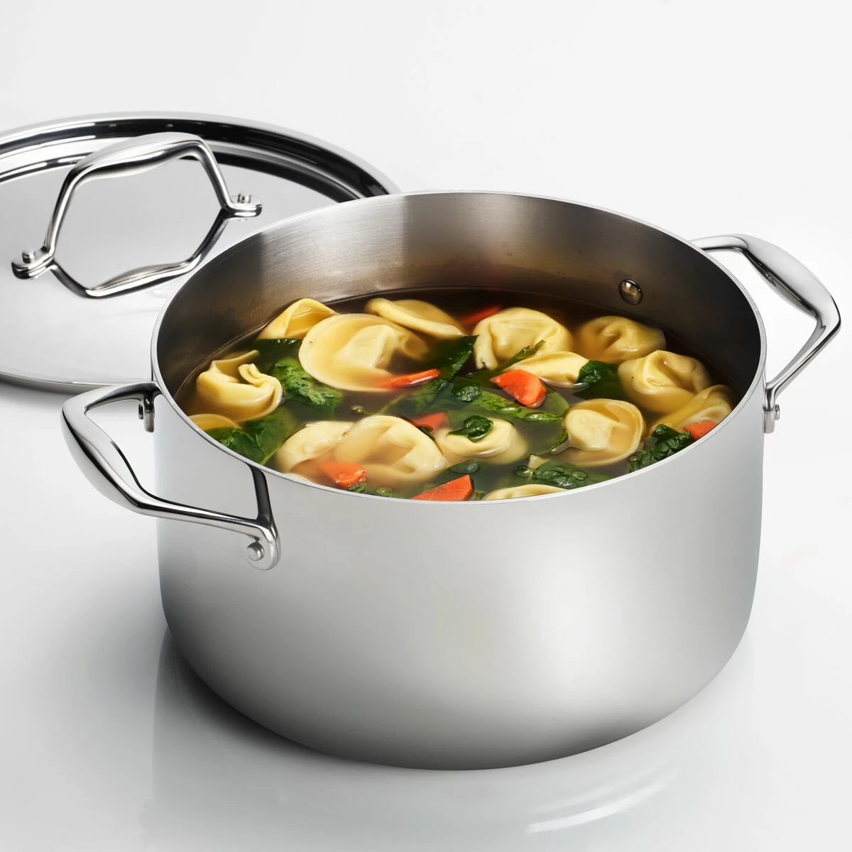 Tramontina 6 Qt Tri-Ply Clad Stainless Steel Covered Sauce Pot 3 Tramontina 6 Qt Tri-Ply Clad Stainless Steel Covered Sauce Pot