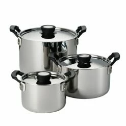 Tramontina Nesting 6 Pc Stainless Steel Tri-Ply Clad Sauce And Stock Pot Set -TRAMONTINA Sales 80116048IXM001G
