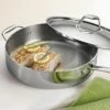 Tramontina Tri-Ply Clad 6 Qt Covered Stainless Steel Deep Sauté Pan -TRAMONTINA Sales 80116073PRM001G