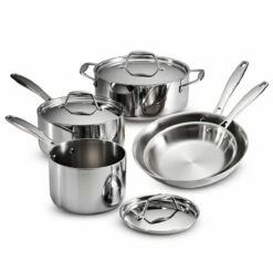 Tramontina 8 Pc Tri-Ply Clad Stainless Steel Cookware Set 15 Tramontina 8 Pc Tri-Ply Clad Stainless Steel Cookware Set -TRAMONTINA Sales 80116247IXM001G
