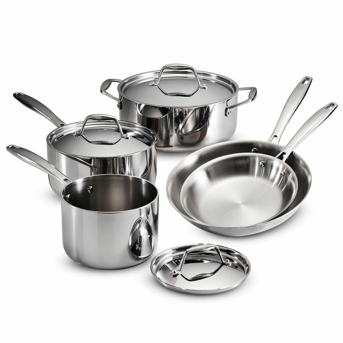 Tramontina 8 Pc Tri-Ply Clad Stainless Steel Cookware Set 5 Tramontina 8 Pc Tri-Ply Clad Stainless Steel Cookware Set - Image 3