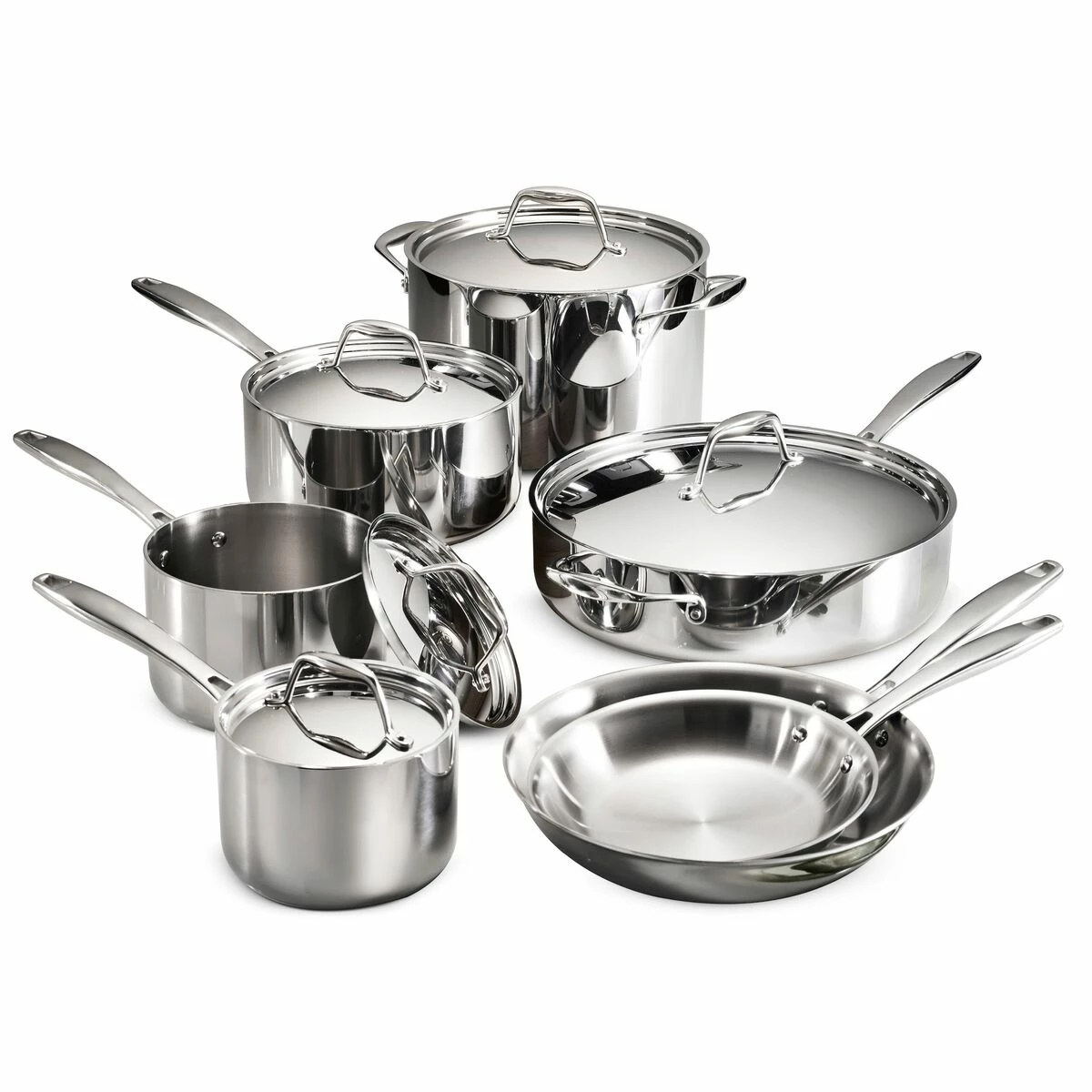 Tramontina 12 Pc Tri-Ply Clad Stainless Steel Cookware Set 5 Tramontina 12 Pc Tri-Ply Clad Stainless Steel Cookware Set - Image 3