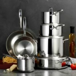 Tramontina 12 Pc Tri-Ply Clad Stainless Steel Cookware Set