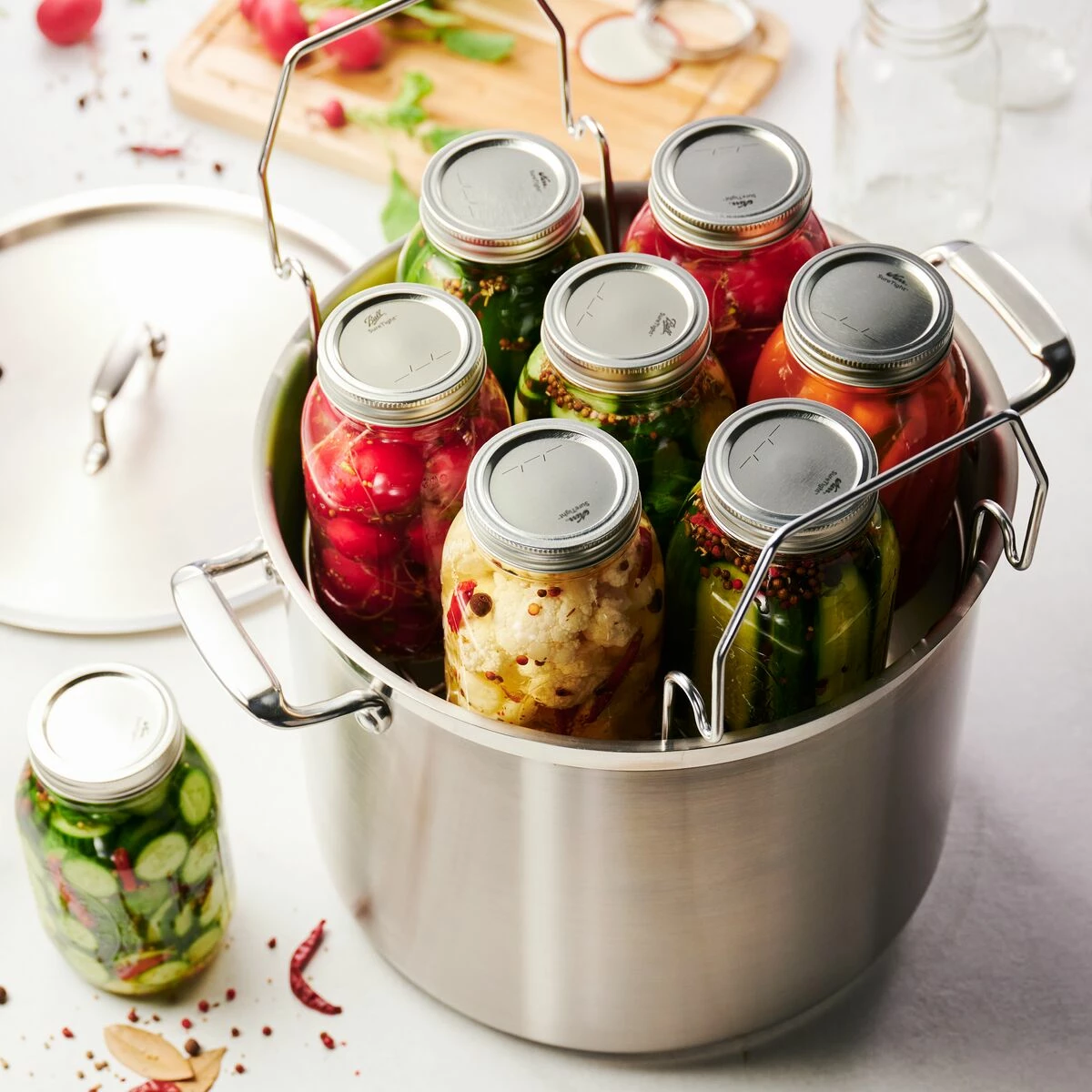 Tramontina 22 Qt Stainless Steel Canning Stock Pot With Rack 3 Tramontina 22 Qt Stainless Steel Canning Stock Pot With Rack