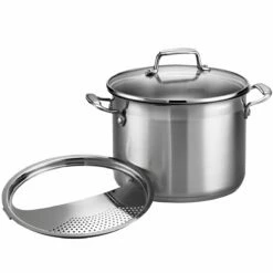 Tramontina 3 Pc - 6 Qt Stainless Steel Pasta Cooker 13 Tramontina 3 Pc - 6 Qt Stainless Steel Pasta Cooker -TRAMONTINA Sales 80120200IXM001G