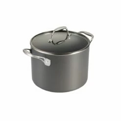 Tramontina 8 Qt Hard Anodized Aluminum Covered Stock Pot 8 Tramontina 8 Qt Hard Anodized Aluminum Covered Stock Pot -TRAMONTINA Sales 80123077PDM001G