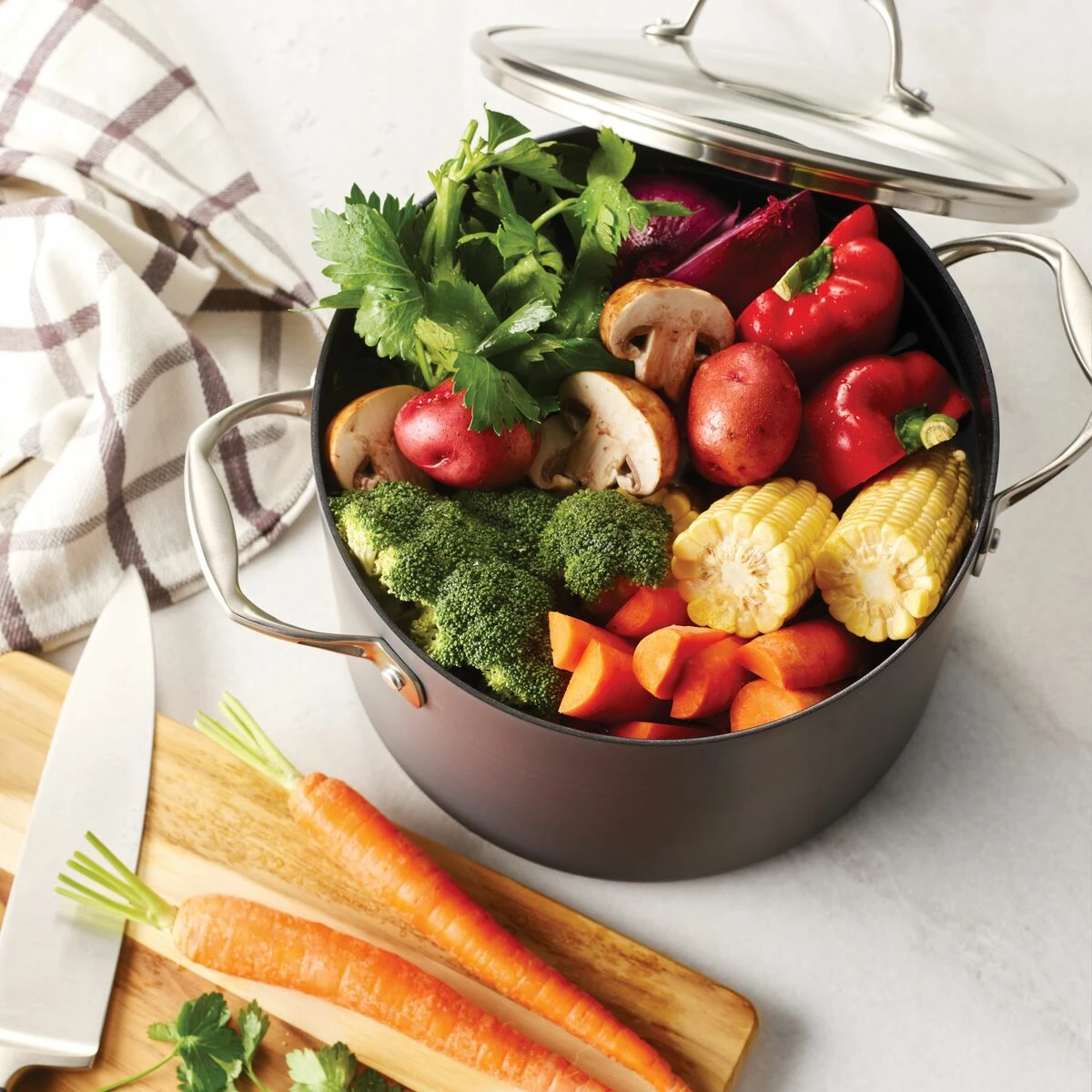 Tramontina 8 Qt Hard Anodized Aluminum Covered Stock Pot 3 Tramontina 8 Qt Hard Anodized Aluminum Covered Stock Pot