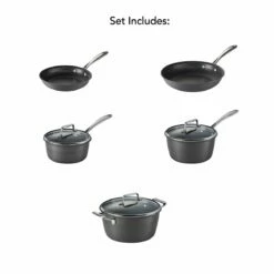 Tramontina Gourmet 8 Pc Hard Anodized Aluminum Nonstick Cookware Set 19 Tramontina Gourmet 8 Pc Hard Anodized Aluminum Nonstick Cookware Set -TRAMONTINA Sales 80123572IXI008G