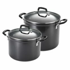 Tramontina 4-Piece Nonstick Stock Pot Set (8 Quart And 12 Quart) -TRAMONTINA Sales 80124127IXM001G