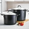 Tramontina 4-Piece Nonstick Stock Pot Set (8 Quart And 12 Quart) -TRAMONTINA Sales 80124127PRM001G