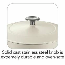 Tramontina 5.5 Qt Enameled Cast-Iron Series 1000 Covered Round Dutch Oven - Matte White -TRAMONTINA Sales 80131035IXI003G