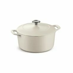 Tramontina 5.5 Qt Enameled Cast-Iron Series 1000 Covered Round Dutch Oven - Matte White -TRAMONTINA Sales 80131035IXM002G