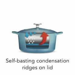 Tramontina 5.5 Qt Enameled Cast-Iron Series 1000 Covered Round Dutch Oven - Medium Blue 15 Tramontina 5.5 Qt Enameled Cast-Iron Series 1000 Covered Round Dutch Oven - Medium Blue -TRAMONTINA Sales 80131036IXI003G