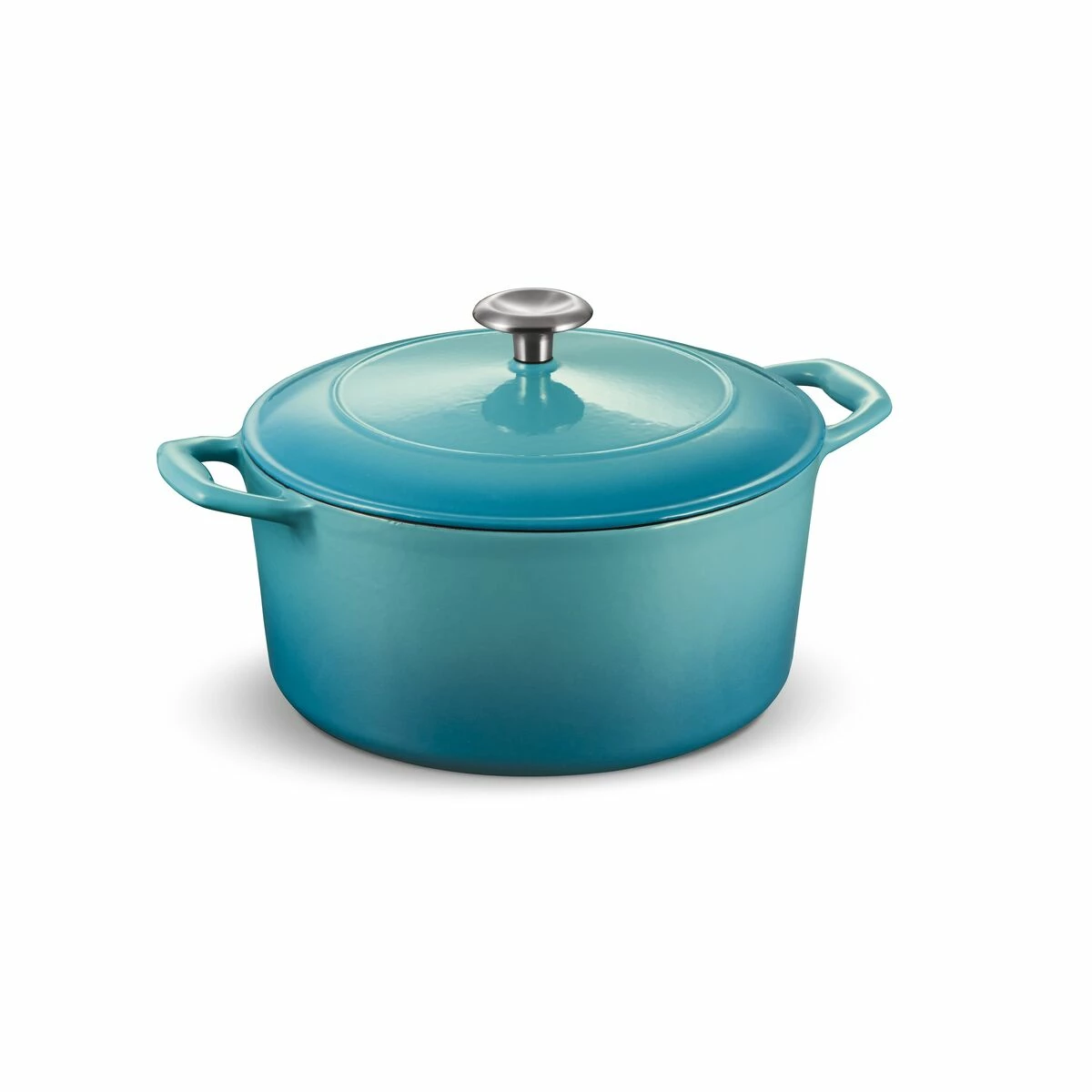 Tramontina 5.5 Qt Enameled Cast-Iron Series 1000 Covered Round Dutch Oven - Medium Blue 7 Tramontina 5.5 Qt Enameled Cast-Iron Series 1000 Covered Round Dutch Oven - Medium Blue - Image 5