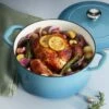 Tramontina 5.5 Qt Enameled Cast-Iron Series 1000 Covered Round Dutch Oven - Medium Blue 2 Tramontina 5.5 Qt Enameled Cast-Iron Series 1000 Covered Round Dutch Oven - Medium Blue -TRAMONTINA Sales 80131036PRM001G