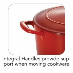 Tramontina 3.5 Qt Enameled Cast-Iron Series 1000 Covered Round Dutch Oven - Gradated Red -TRAMONTINA Sales 80131046IXI002G